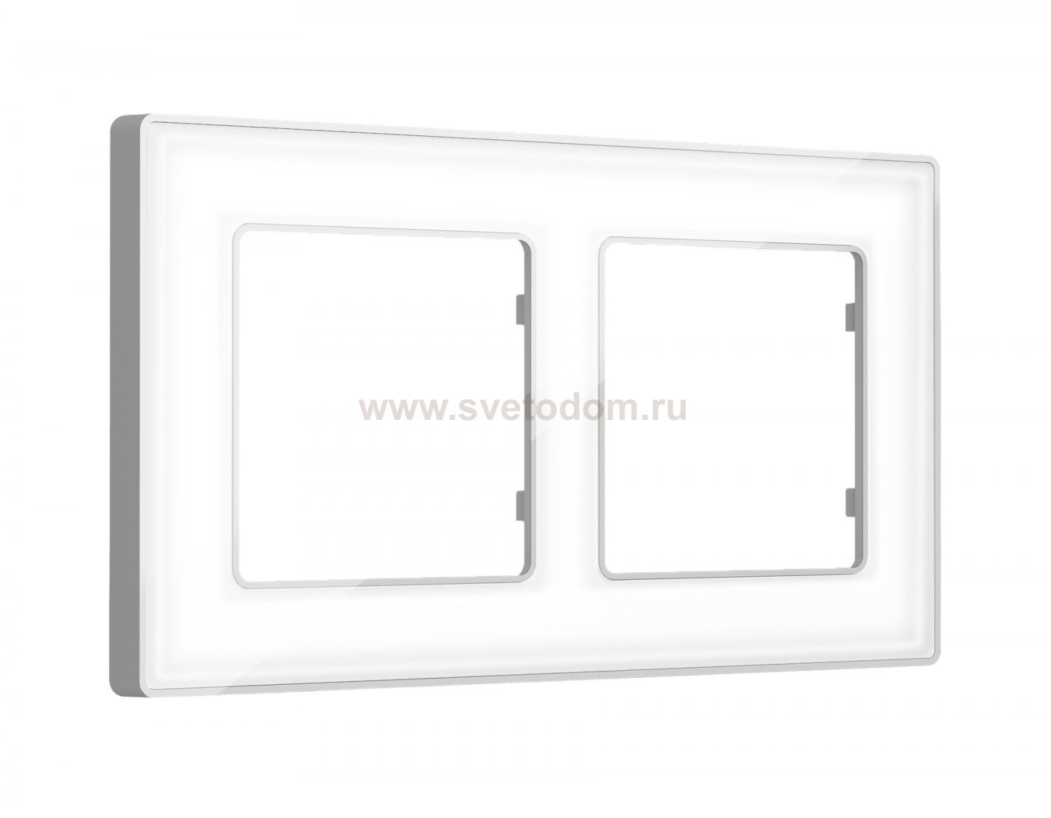 Рамка ALFA Arctic (Белый Стекло органическое/Серебро) 2-ая AF580132 Ambrella Volt
