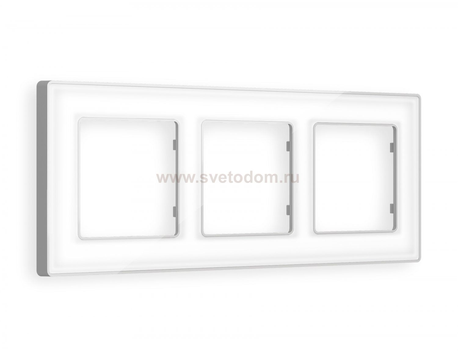 Рамка ALFA Arctic (Белый Стекло органическое/Серебро) 3-ая AF580133 Ambrella Volt