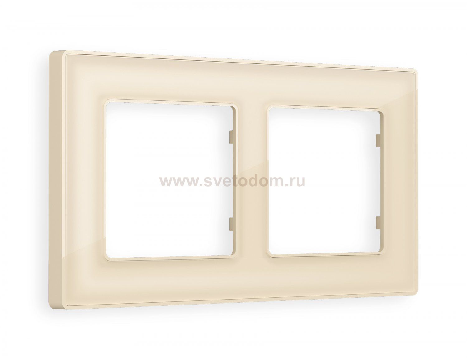 Рамка ALFA Arctic (Бежевый Стекло органическое) 2-ая AF580302 Ambrella Volt