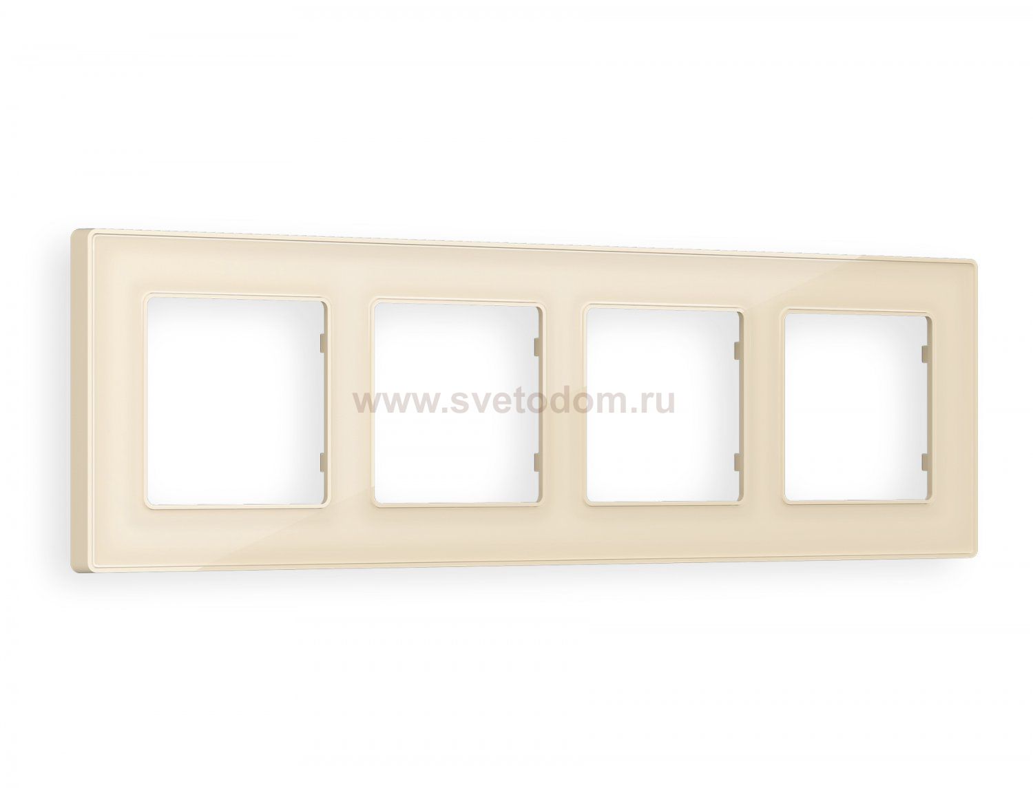 Рамка ALFA Arctic (Бежевый Стекло органическое) 4-ая AF580304 Ambrella Volt