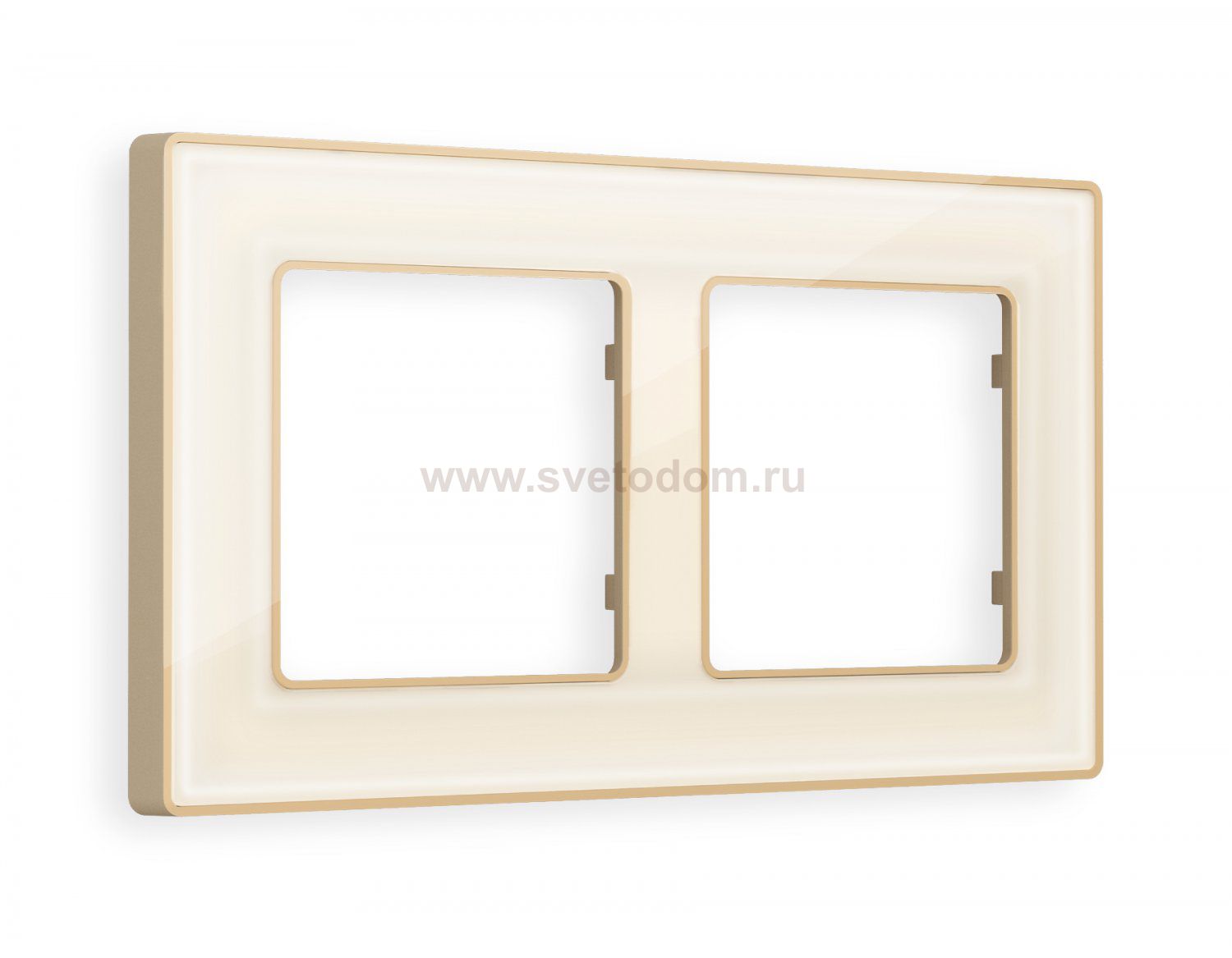 Рамка ALFA Arctic (Бежевый Стекло органическое/Шампань) 2-ая AF580342 Ambrella Volt