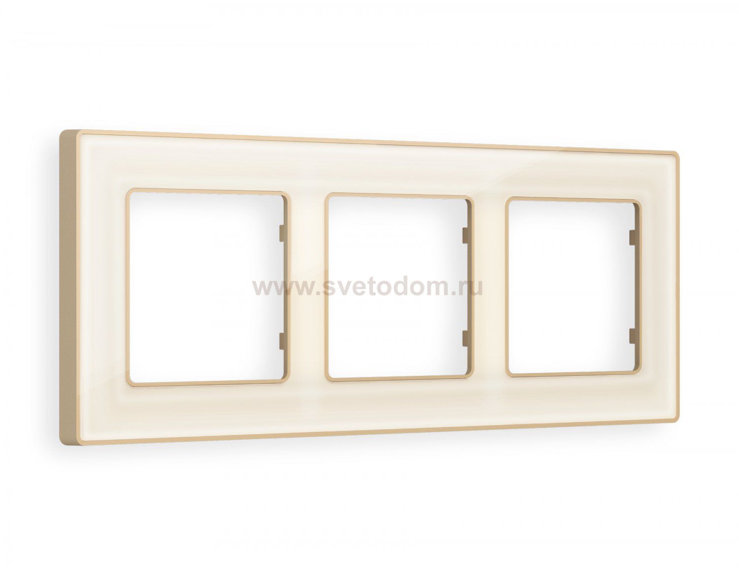 Рамка ALFA Arctic (Бежевый Стекло органическое/Шампань) 3-ая AF580343 Ambrella Volt