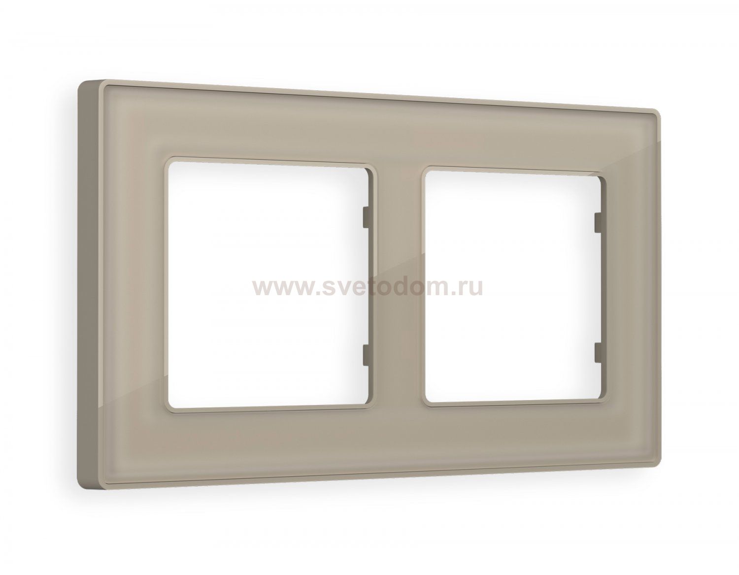 Рамка ALFA Arctic (Серо-бежевый Стекло органическое) 2-ая AF580362 Ambrella Volt