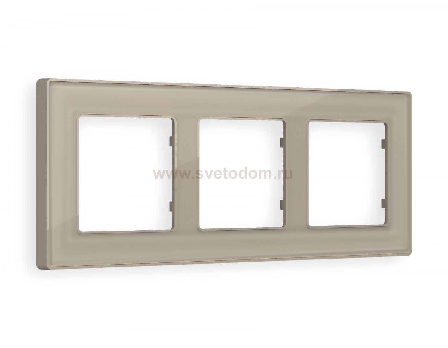 Рамка ALFA Arctic (Серо-бежевый Стекло органическое) 3-ая AF580363 Ambrella Volt