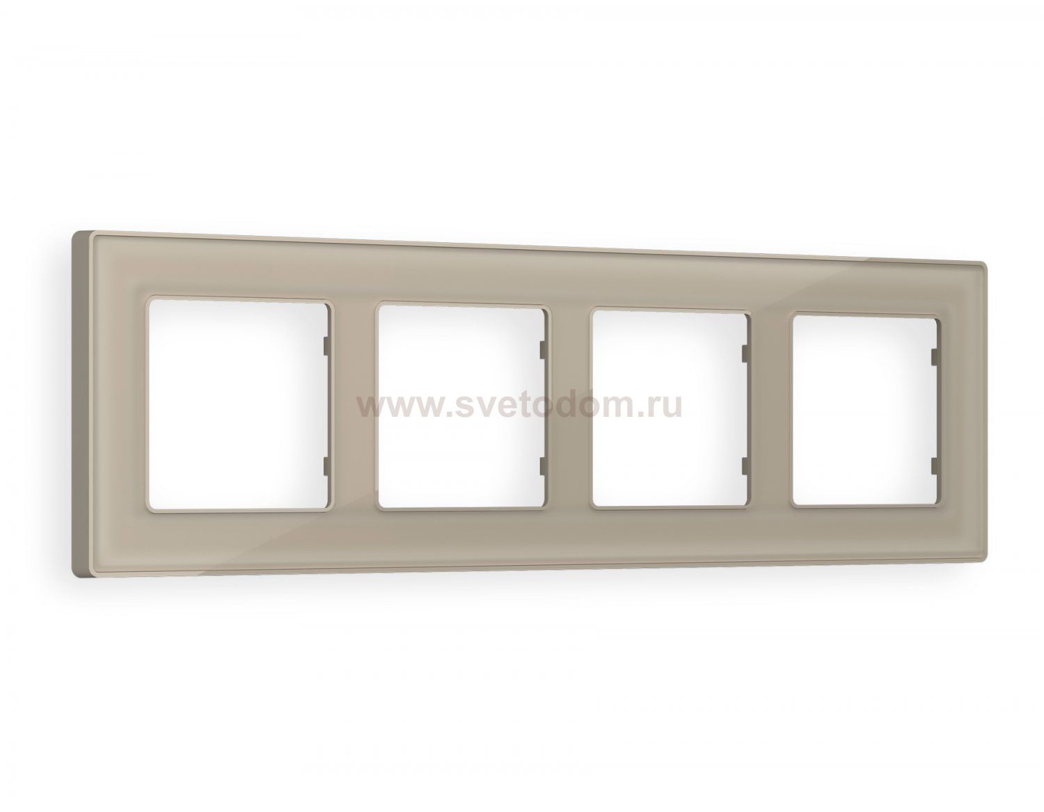 Рамка ALFA Arctic (Серо-бежевый Стекло органическое) 4-ая AF580364 Ambrella Volt