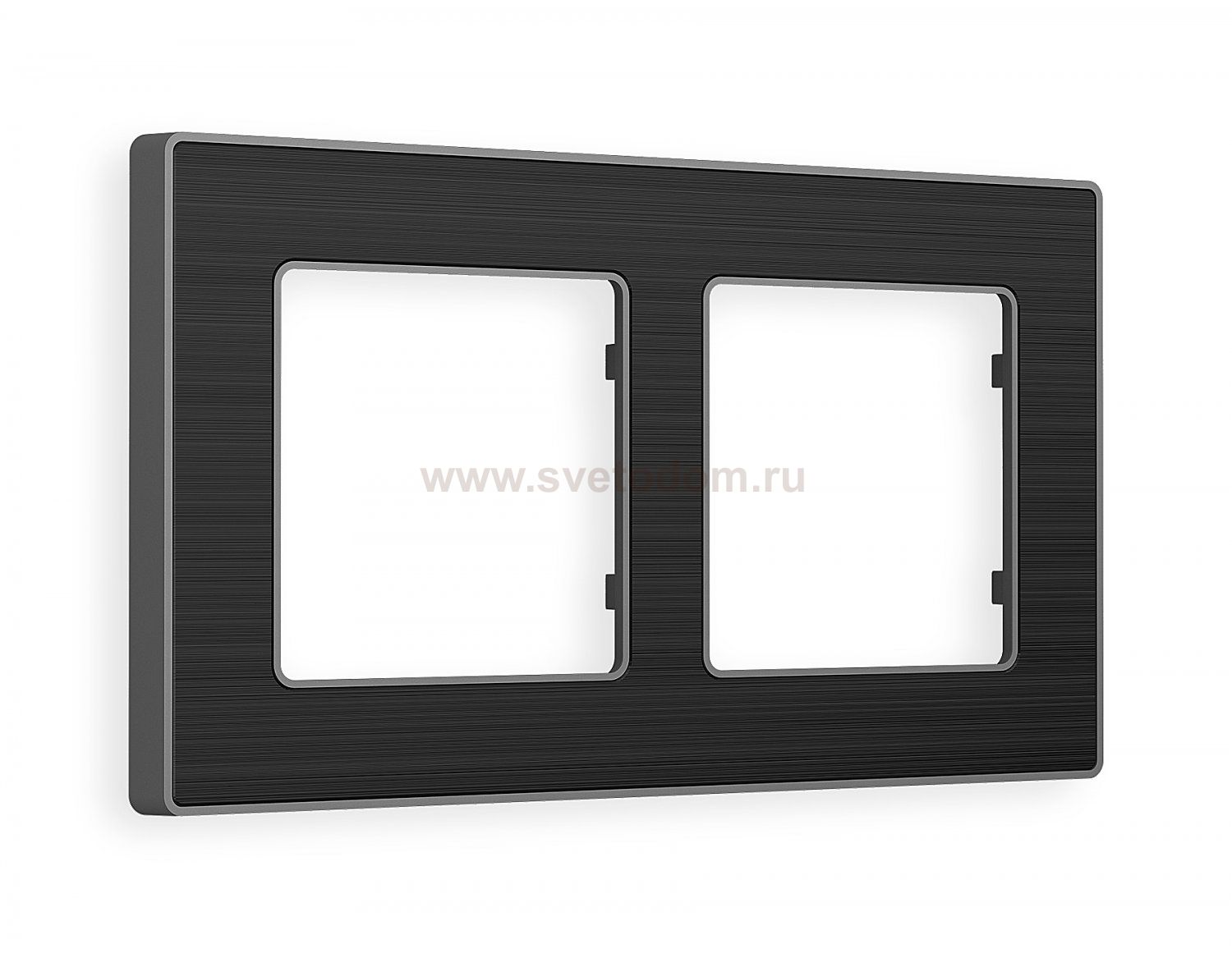 Рамка ALFA Arctic (Черный Стекло органическое/Сталь) 2-ая AF580532 Ambrella Volt