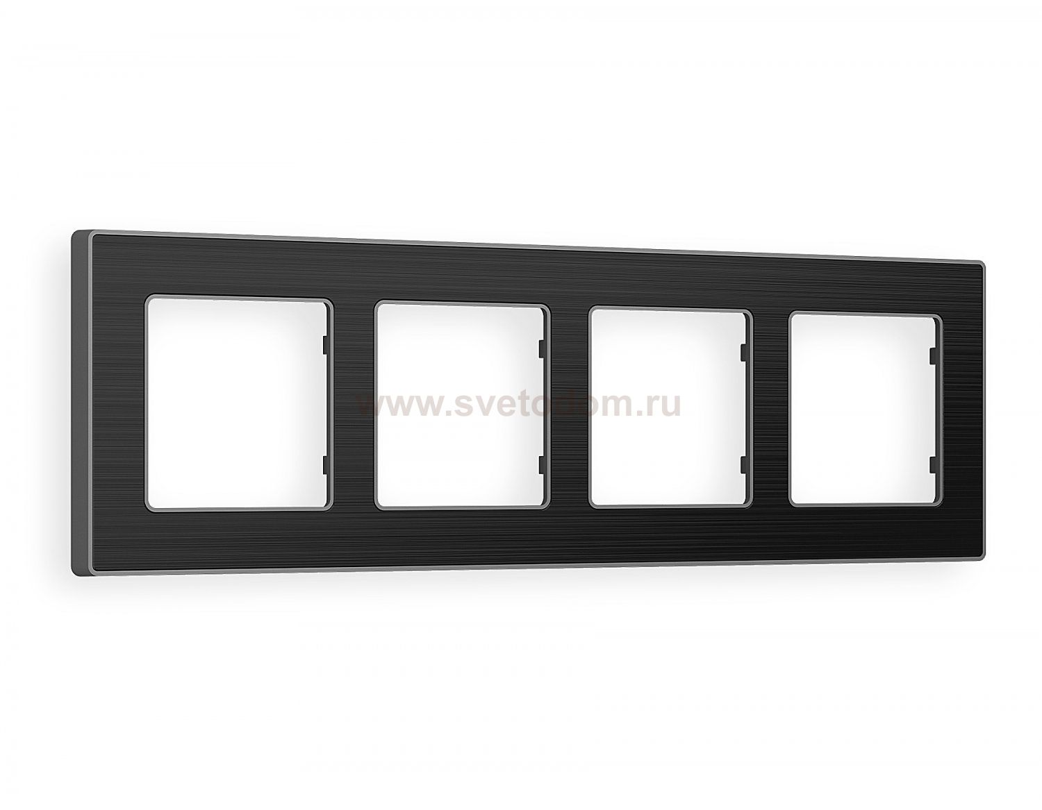 Рамка ALFA Arctic (Черный Стекло органическое/Сталь) 4-ая AF580534 Ambrella Volt