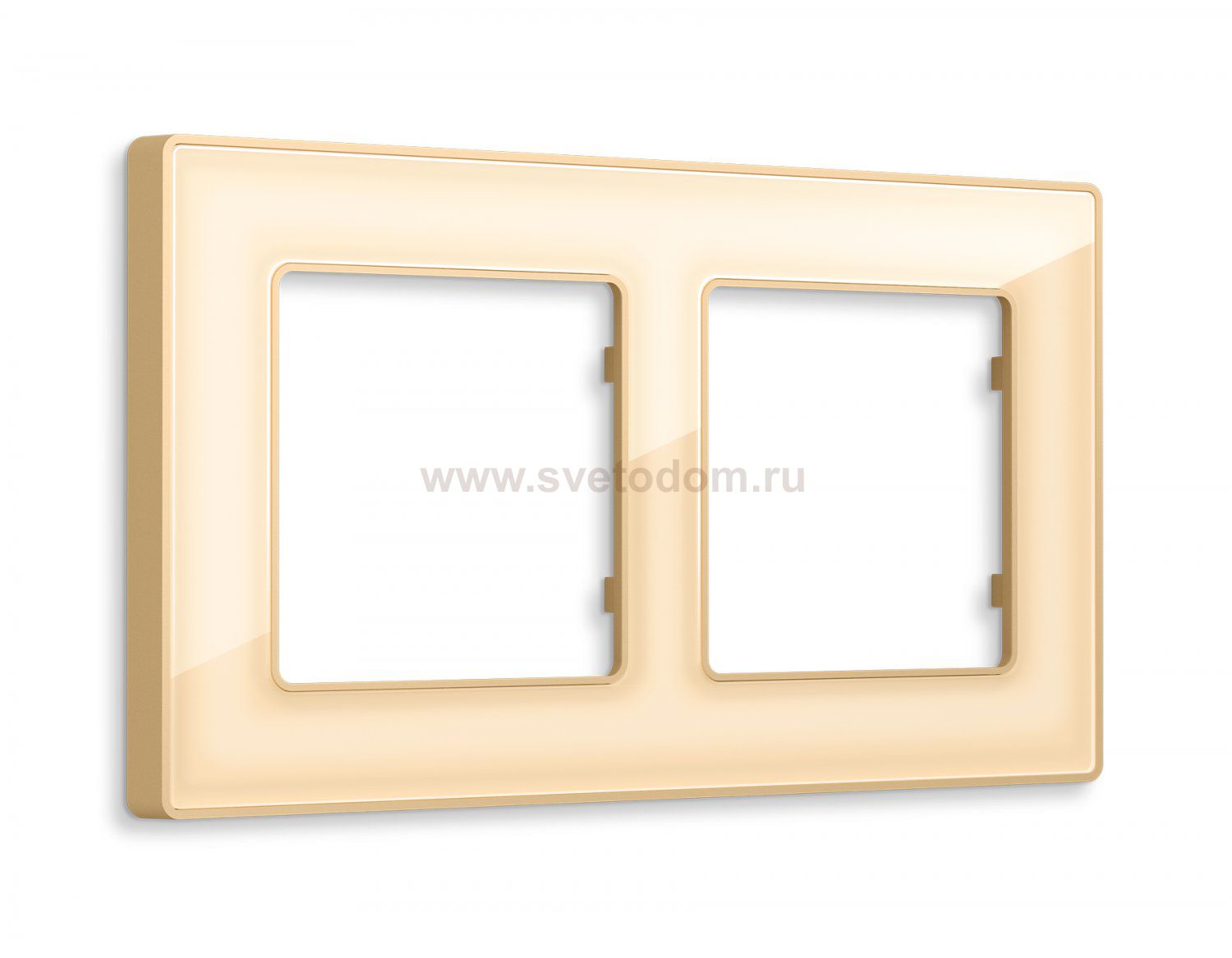 Рамка ALFA Arctic (Шампань Стекло органическое) 2-ая AF580602 Ambrella Volt