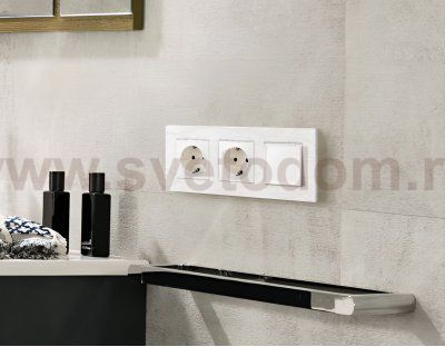 Рамка ALFA Grand (Белый мрамор) 2-ая AF930102 Ambrella Volt