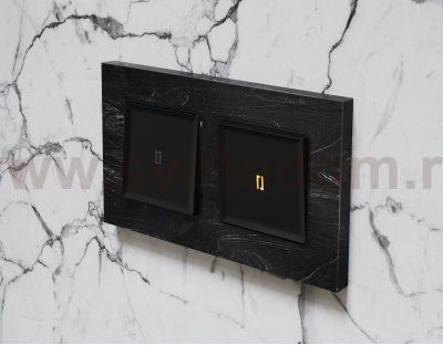 Рамка ALFA Grand (Черный мрамор) 1-ая AF930701 Ambrella Volt