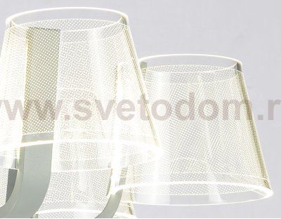 Люстра подвесная Ambrella AK4011/6 GR/S серый/песок 72W D600*230 (ПДУ РАДИО 2.4) ACRYLICA