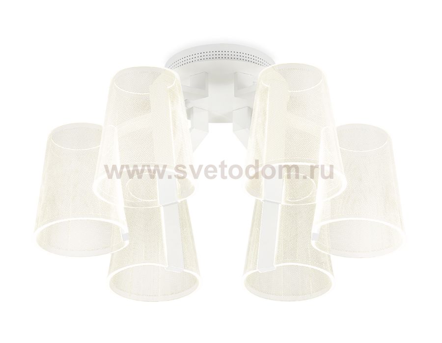 Люстра потолочная Ambrella AK4031/6 WH белый 96W D600*290 (ПДУ РАДИО 2.4) ACRYLICA
