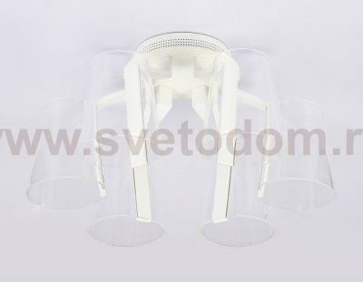 Люстра потолочная Ambrella AK4031/6 WH белый 96W D600*290 (ПДУ РАДИО 2.4) ACRYLICA