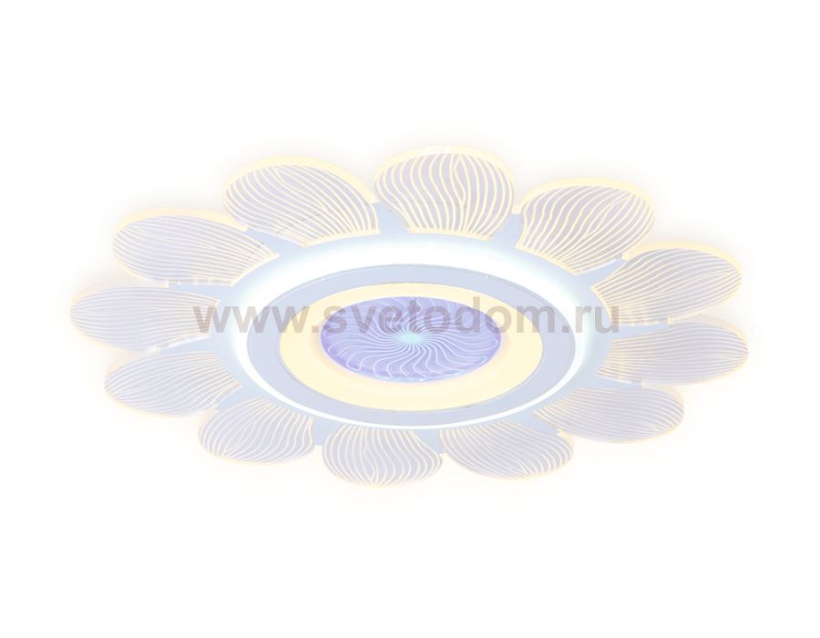 Люстра потолочная Ambrella AK4301 WH белый 105W D520*80 (ПДУ РАДИО 2.4) ACRYLICA