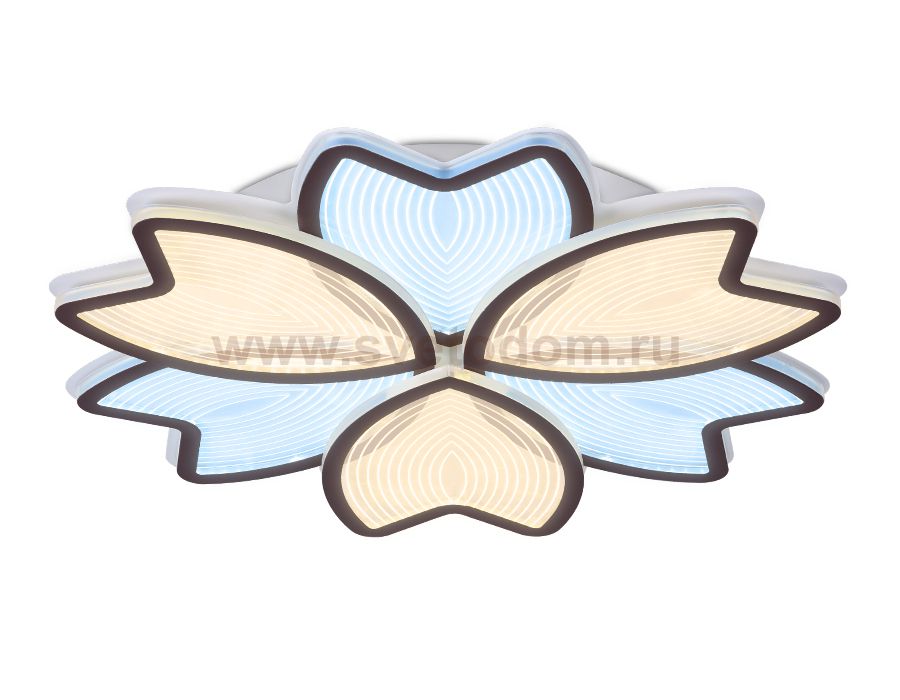 Люстра потолочная Ambrella AK4305/6 CF кофе 117W 510*500*80 (ПДУ РАДИО 2.4) ACRYLICA