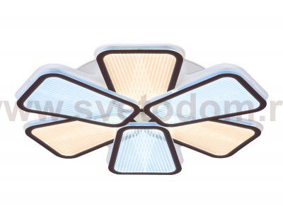 Люстра потолочная Ambrella AK4322/6 CF кофе 117W 520*510*80 (ПДУ РАДИО 2.4) ACRYLICA