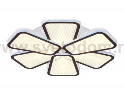 Люстра потолочная Ambrella AK4322/6 CF кофе 117W 520*510*80 (ПДУ РАДИО 2.4) ACRYLICA