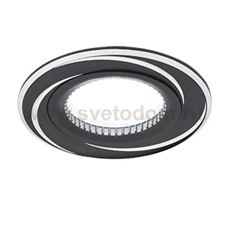 Светильник Gauss Aluminium AL016 Круг. Черный/Хром, Gu5.3