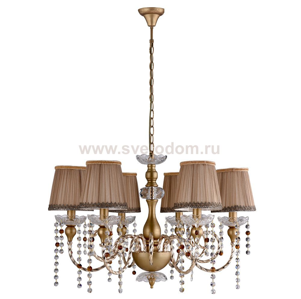 Люстра Crystal lux ALEGRIA SP6 GOLD-BROWN 1041/306