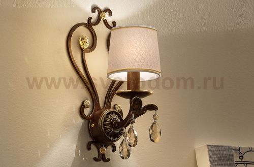 Настенный светильник Masiero ALLURE A1 Bianco/Oro Francese-Cuoio/Rosso/ Oro/Rame SW