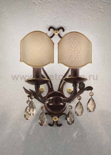 Настенный светильник Masiero ALLURE A2 Bianco/Oro Francese-Cuoio/Rosso/ Oro/Rame CR