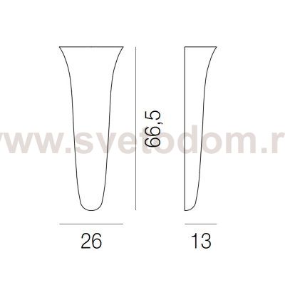 Настенный светильник Vistosi AP GOTO G BC