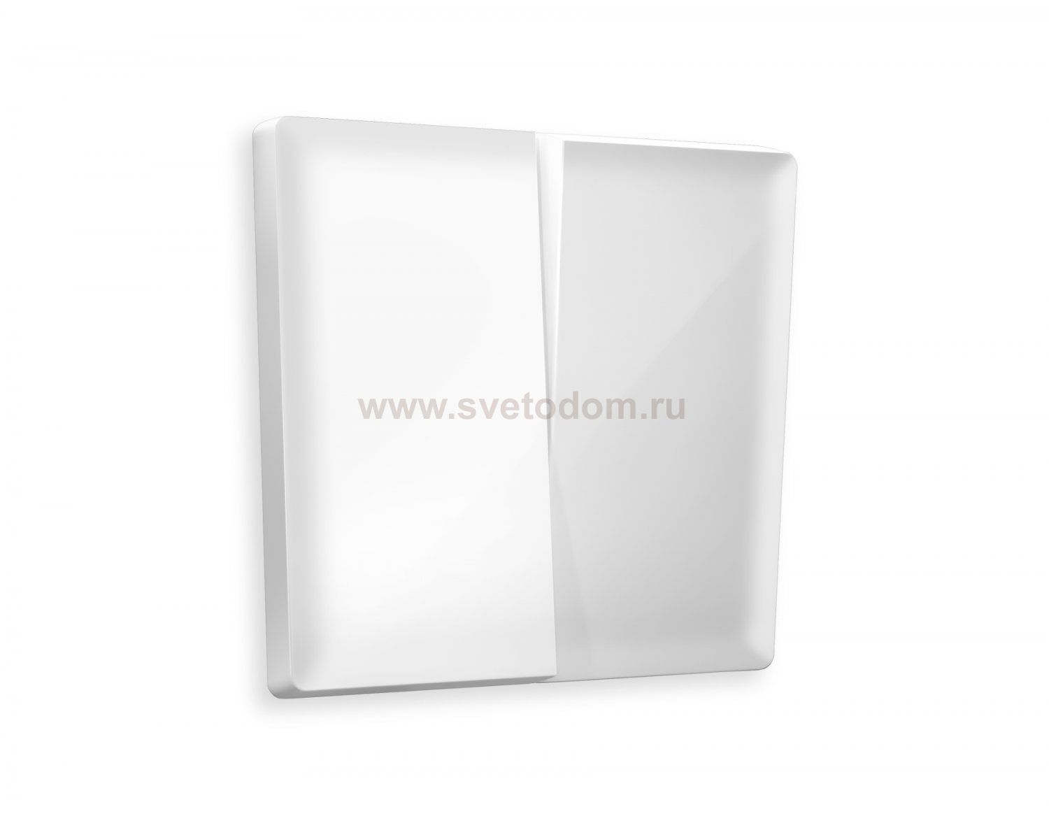 Лицевая панель ALFA (Белый глянец) для 2-клавишных выключателей QUANT AP1030 Ambrella Volt