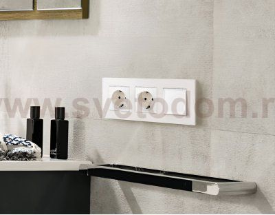 Лицевая панель ALFA (Белый матовый) для 1-кл выключателей QUANT AP1210 Ambrella Volt