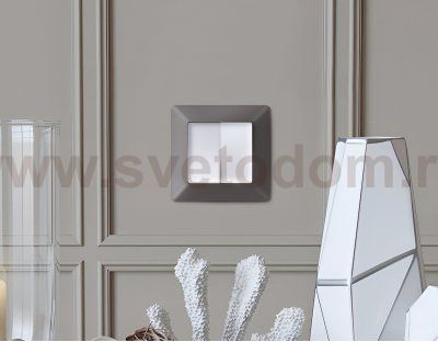 Лицевая панель ALFA (Белый матовый) для 2-кл выключателей QUANT AP1230 Ambrella Volt