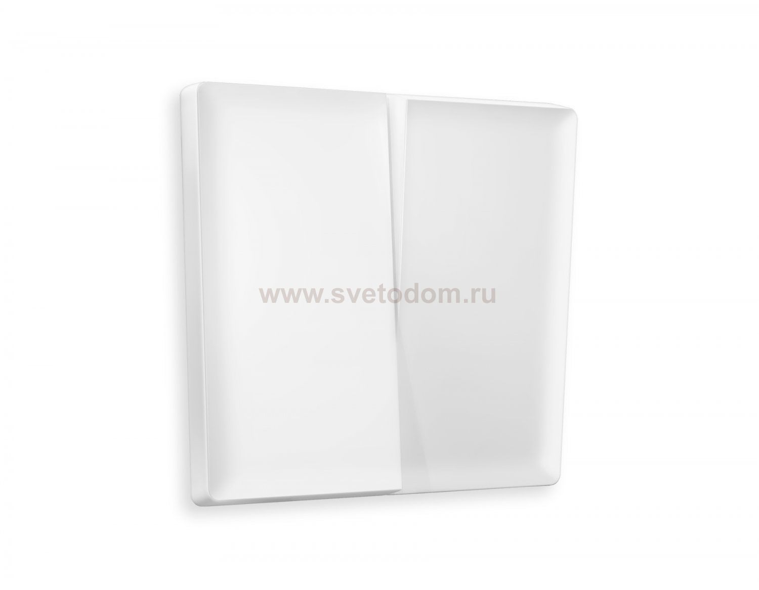Лицевая панель ALFA (Белый матовый) для 2-кл выключателей QUANT AP1230 Ambrella Volt