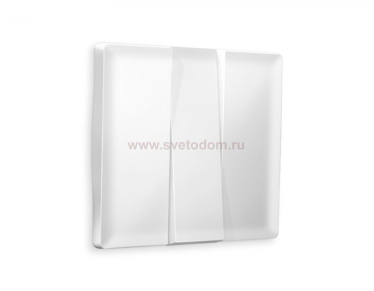 Лицевая панель ALFA (Белый матовый) для 3-кл выключателей QUANT AP1250 Ambrella Volt
