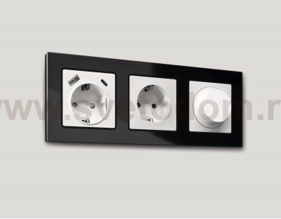 Лицевая панель ALFA (Белый матовый) для светорегулятора универсального QUANT AP1255 Ambrella Volt