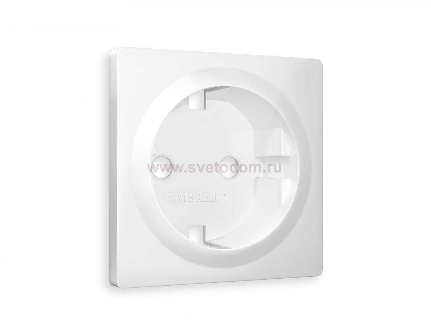 Лицевая панель ALFA (Белый матовый) для электрической розетки с/з QUANT AP1260 Ambrella Volt