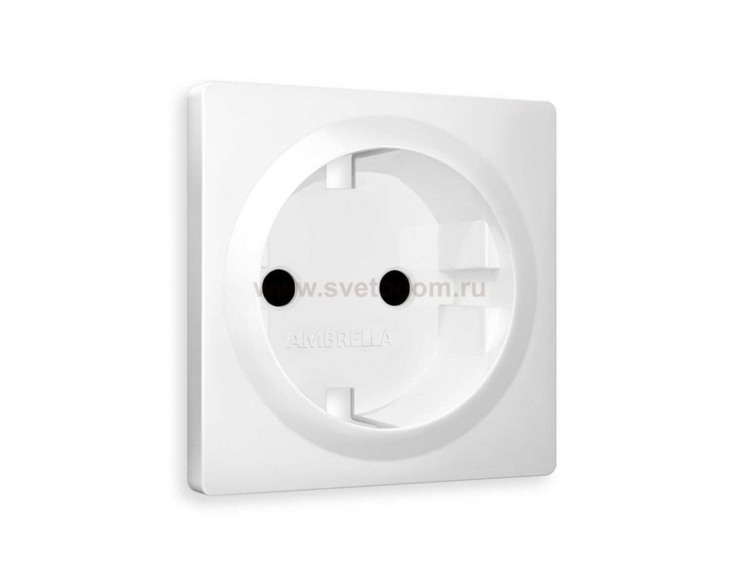 Лицевая панель ALFA (Белый матовый) для электрической розетки с/з со шторками QUANT AP1270 Ambrella Volt