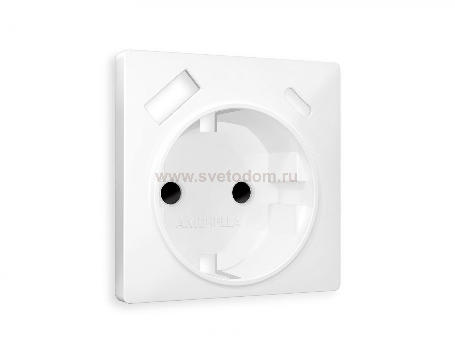 Лицевая панель ALFA (Белый матовый) для электрической розетки с/з со шторками 2USB A+C QUANT AP1300 Ambrella Volt