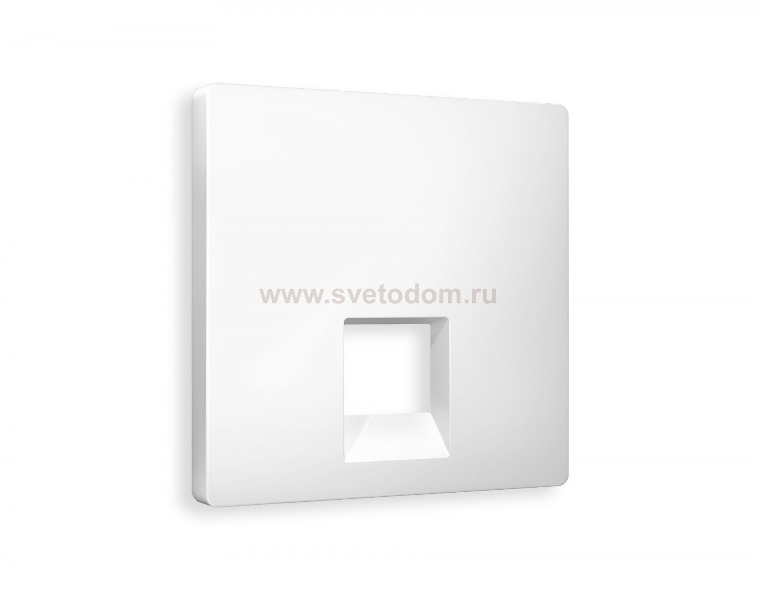 Лицевая панель ALFA (Белый матовый) для компьютерной/телефонной розетки RJ-45/RJ-11 QUANT AP1320 Ambrella Volt