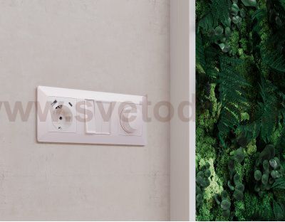 Лицевая панель ALFA (Жемчуг) для электрической розетки с заземлением со шторками 2USB A+A QUANT AP2100 Ambrella Volt