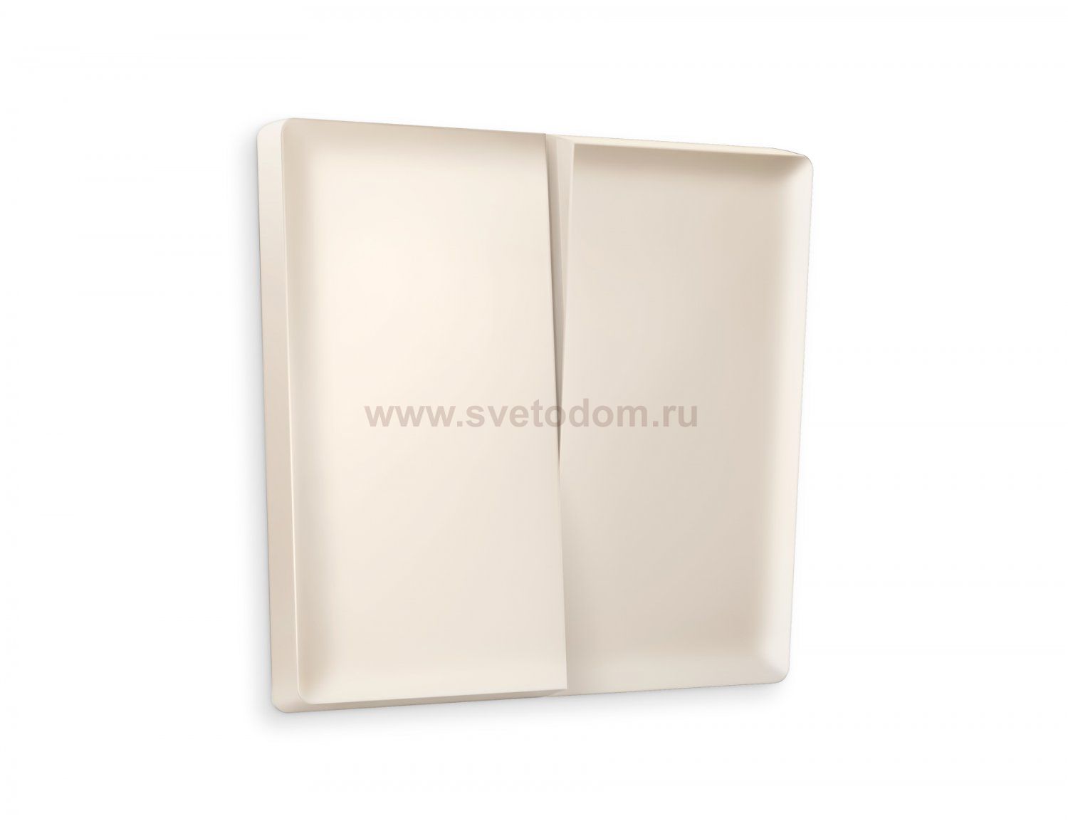 Лицевая панель ALFA (Бежевый матовый) для 2-кл выключателей QUANT AP3230 Ambrella Volt