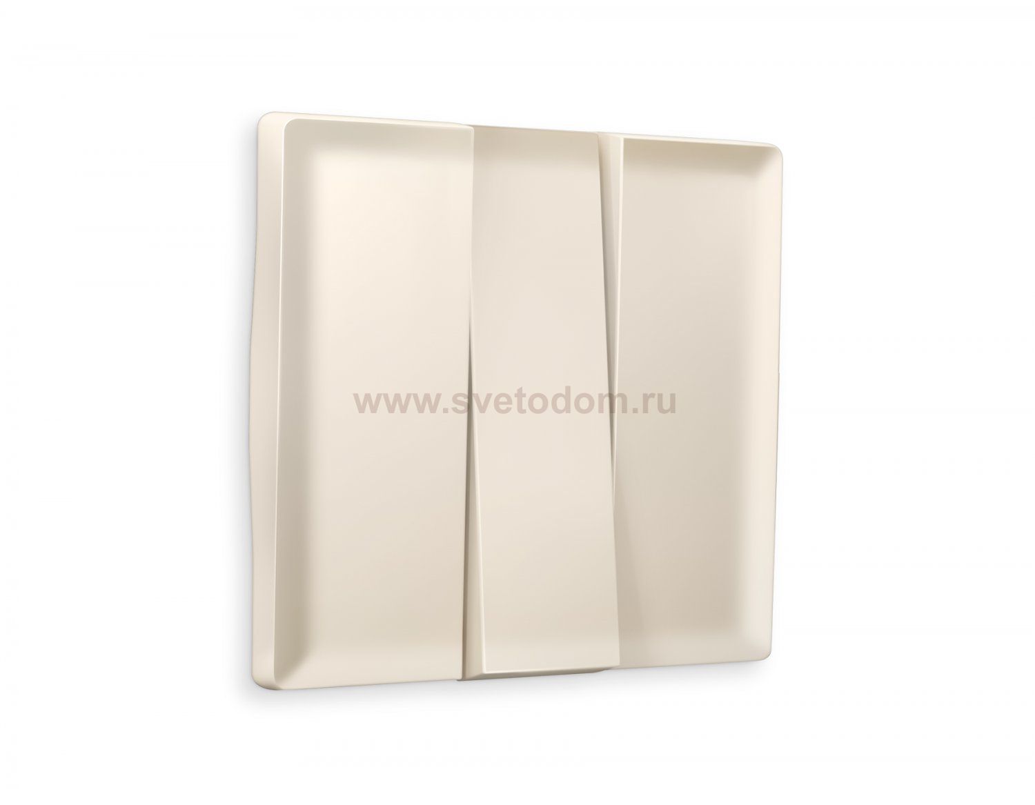 Лицевая панель ALFA (Бежевый матовый) для 3-кл выключателей QUANT AP3250 Ambrella Volt