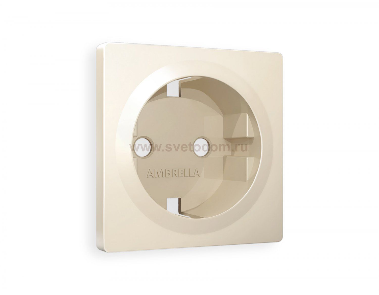 Лицевая панель ALFA (Бежевый матовый) для электрической розетки с/з QUANT AP3260 Ambrella Volt