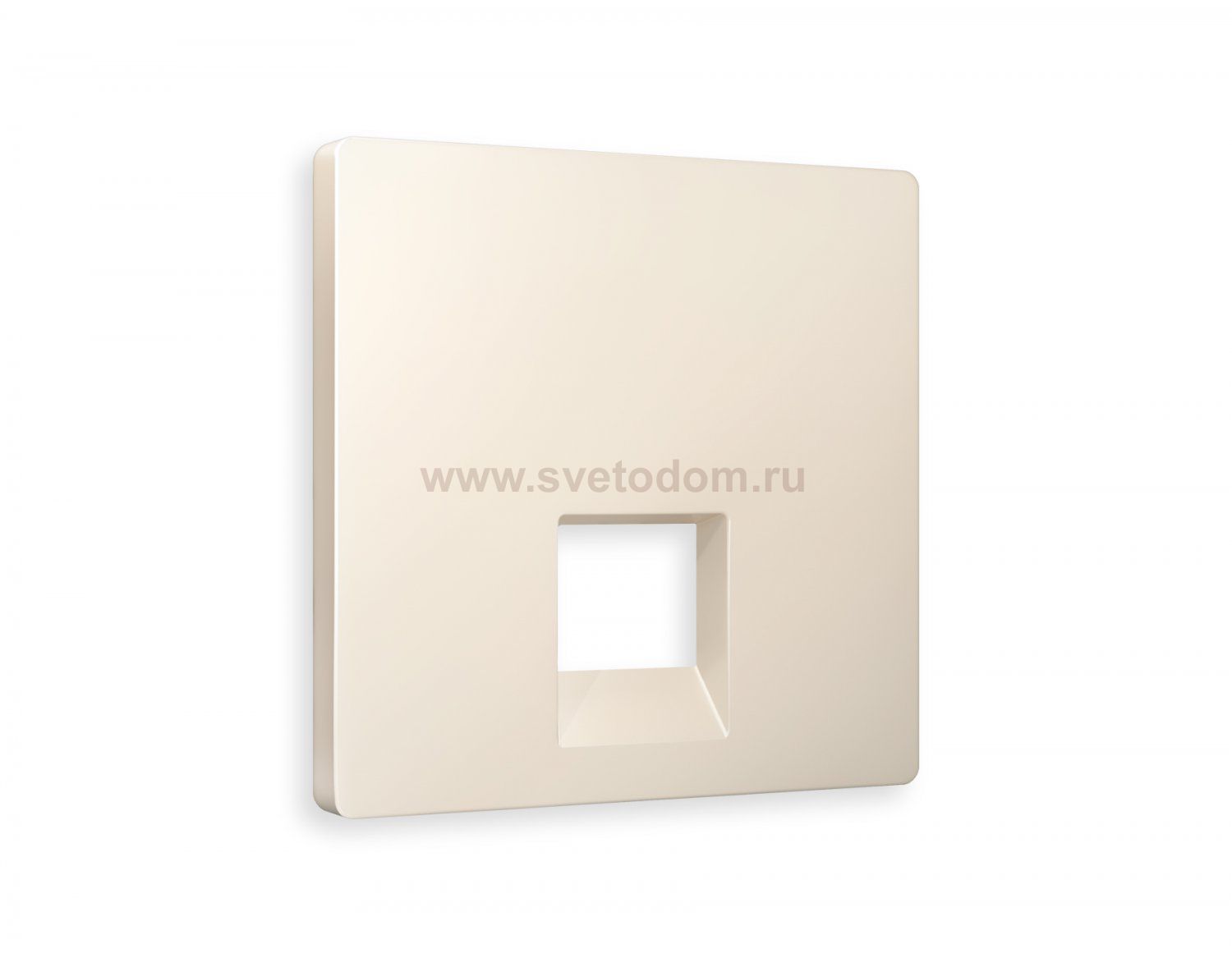 Лицевая панель ALFA (Бежевый матовый) для компьютерной/телефонной розетки RJ-45/RJ-11 QUANT AP3320 Ambrella Volt