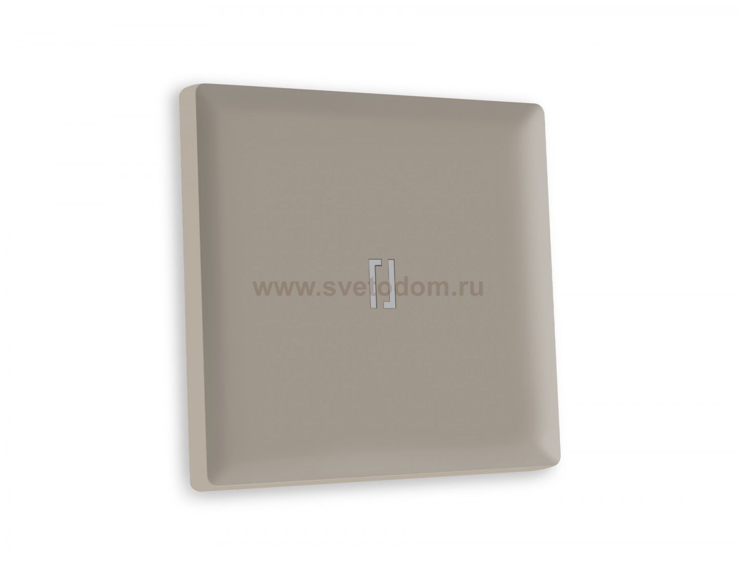 Лицевая панель ALFA (Серо-бежевый матовый) для 1-кл  выключателей с подсветкой QUANT AP3620 Ambrella Volt