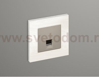 Лицевая панель ALFA (Серо-бежевый матовый) для компьютерной/телефонной розетки RJ-45/RJ-11 QUANT AP3720 Ambrella Volt