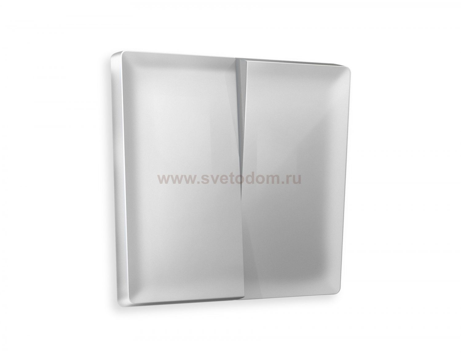 Лицевая панель ALFA (Серебро глянец) для 2-клавишных выключателей QUANT AP4030 Ambrella Volt