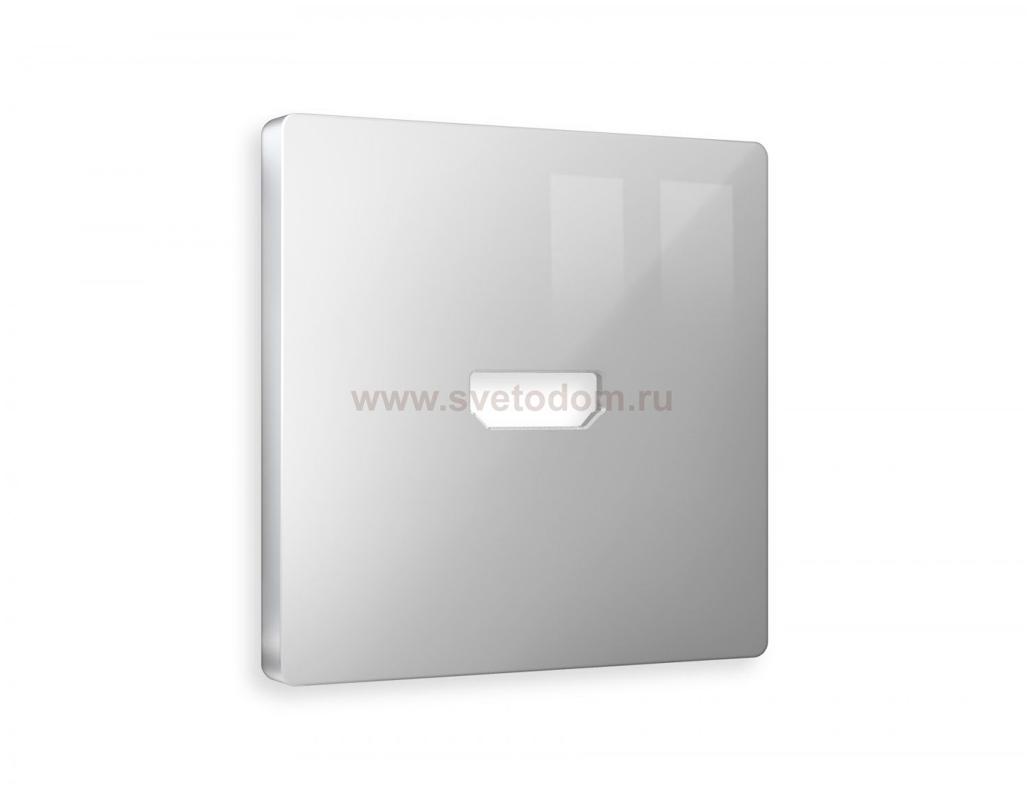 Лицевая панель ALFA (Серебро глянец) для HDMI розетки QUANT AP4140 Ambrella Volt