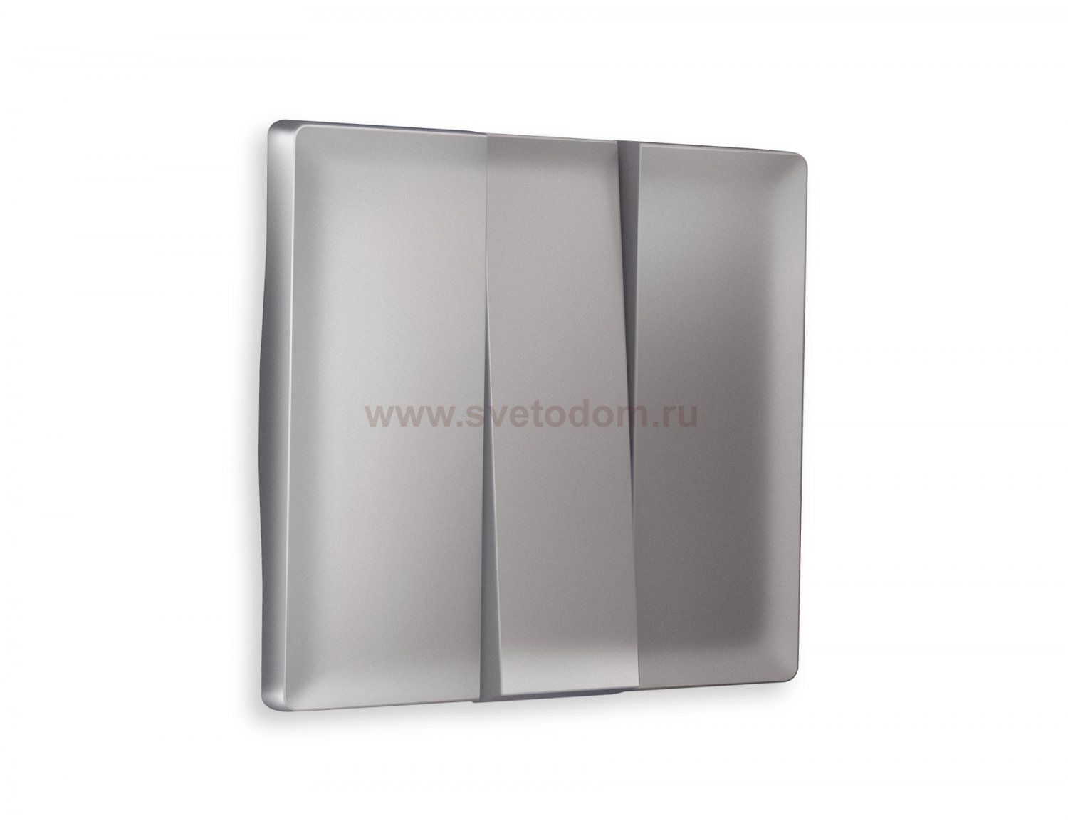 Лицевая панель ALFA (Сталь матовый) для 3-клавишных выключателей QUANT AP5050 Ambrella Volt