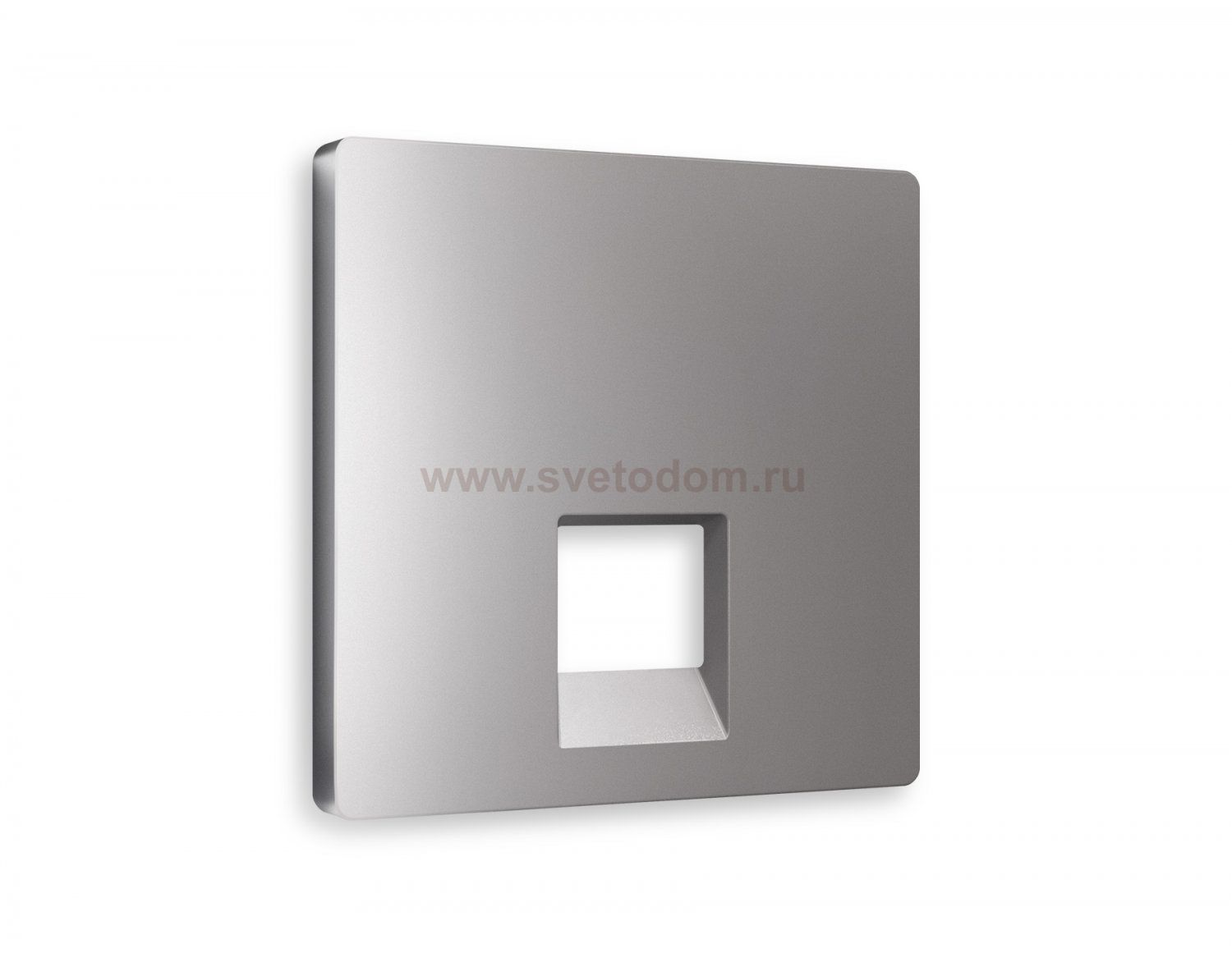 Лицевая панель ALFA (Сталь матовый) для компьютерной/телефонной розетки RJ-45/RJ-11 QUANT AP5120 Ambrella Volt