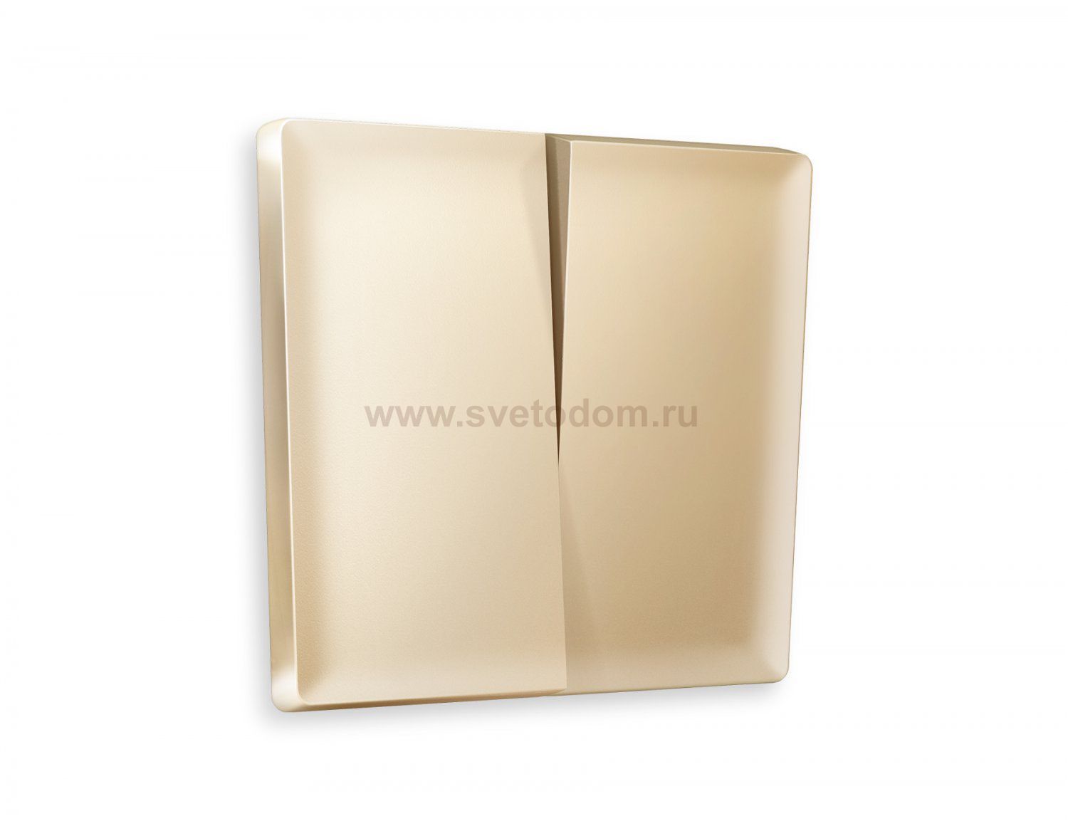 Лицевая панель ALFA (Шампань) для 2-клавишных выключателей QUANT AP6030 Ambrella Volt