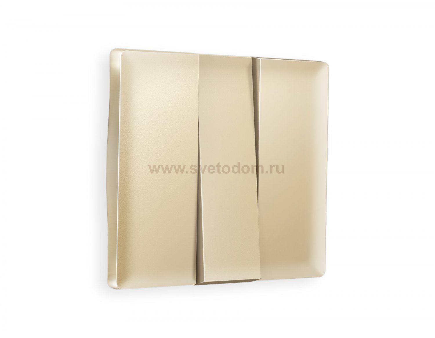 Лицевая панель ALFA (Шампань) для 3-клавишных выключателей QUANT AP6050 Ambrella Volt