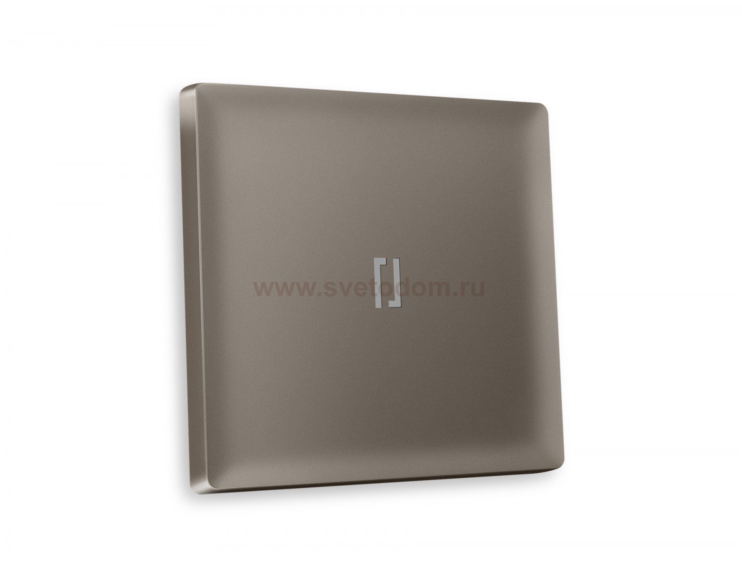 Лицевая панель ALFA (Темная бронза матовый) для 1-клавишных выключателей с подсветкой QUANT AP6320 Ambrella Volt